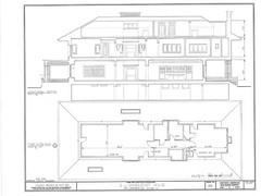 Prairie Style Home Plan, spacious house, fine details, narrow lot, PRINTED PLANS