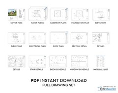 Modern 35′ x 35′ Hilltop Hideout Architectural Plans – PDF Download