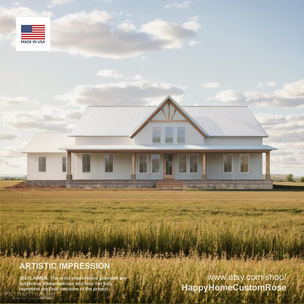 Rocky Ridge Barndominium Modern House Open Plan Design 84 x 40 – 3 Bed 2 Bath –