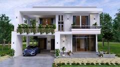 House Design Plan 12×11 Meter 40×36 Feet 4 Bedrooms PDF Plan (A4 Hard Copy)
