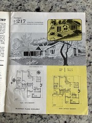 Vintage 1970 MCM Custom Large Ranch Homes Plans Design Catalog Atomic Blueprint