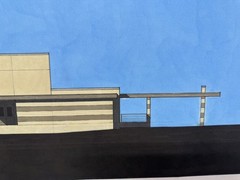 Modernist Architectural Elevation Prints Set of 7 Large 30×40 Paper Drawings