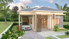 One Story House 10×11 Meter 33×36 Feet 3 Bedrooms Hip Roof PDF (A4 Hard Copy)
