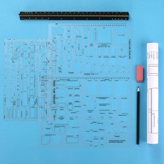 Architectural Templates, House Plan, Interior Design and Furniture Template, Dra