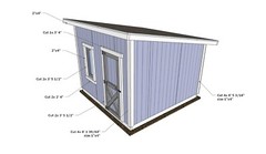 10×10 Lean to Shed Plans (A4 Printed Plans will send to your home)