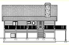 26 x 46 Cabin Plans with Deck, Porch, Loft and Basement