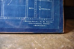 Antique Lal Bagh Palace Indore Architectural Plan & Lay-Out First Floor 1926 Old