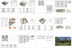 Charming Home 3 Bed, 1 Bath, 729SF Architectural Build Plans PDF Download