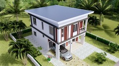 22×30 Feet Small House Plan 6.5×9 Meter 3 Beds 2 Baths Shed Roof (A4 Hard Copy)