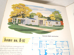 Masonry Homes 1952 MCM designs National Plan Service 24 pp. Illustrated