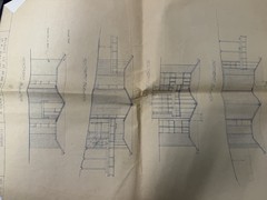 Vintage 1963 Lake Tahoe Alpine Meadows MCM Cabin Blueprints Mid Century