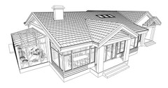 90’x55’ 3 Bed, 2 Bath, Garage, Porch, Architectural House Plans PDF Download.