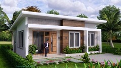33×27 Feet Small House Plan 10×8 Meter 2 Beds 2 Baths Shed Roof (A4 Hard Copy)