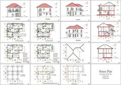Custom House Plan 9×10 Meter 30×33 Feet 5 Beds 3 Baths Hip Roof (A4 Hard Copy)