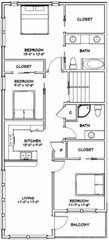 44×48 Apartment with 2-Car 1-RV Garage – PDF FloorPlan – 1,645 sqft – Model 5S