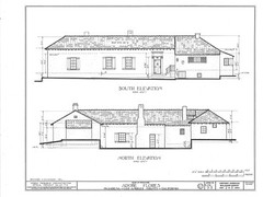 Southwestern Style Adobe Courtyard Home, architectural drawings, 4 bedrooms
