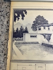 Vintage 1948 MCM Contemporary Home Blueprint Triflex Service Washington DC Plan