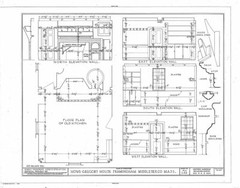Dutch Colonial house plans, detailed blueprints, New England home, printed plans