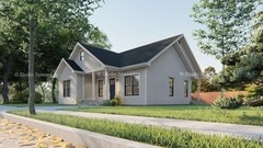 Custom Cottage Modern House Plan with 2 Beds 1 Bath PDF Hard (A4 Copy) FREE CAD