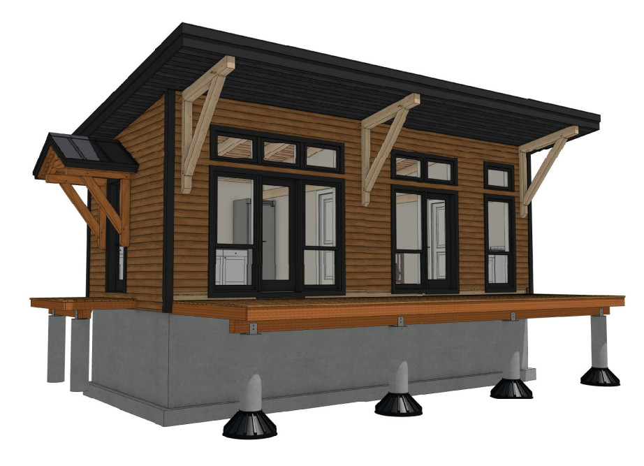12′ x 30′ Mini Lake Cabin II Timber Frame Plan Set