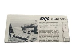 MCM Lawn Patio Furniture Plans Lounge Chair Picnic Table VTG 50s Skil Chart 103