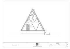 A-Framed Cabin House With Pool | PDF and AutoCAD File For BluePrint Plans