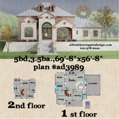 Texas Hill Country Dream Home Plan 3839 sq ft by Pro Architectural Designer