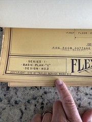 Lot Of 27- 1948 Home Plan Blueprints TRIFLEX Service Washington DC Plan Roll Set