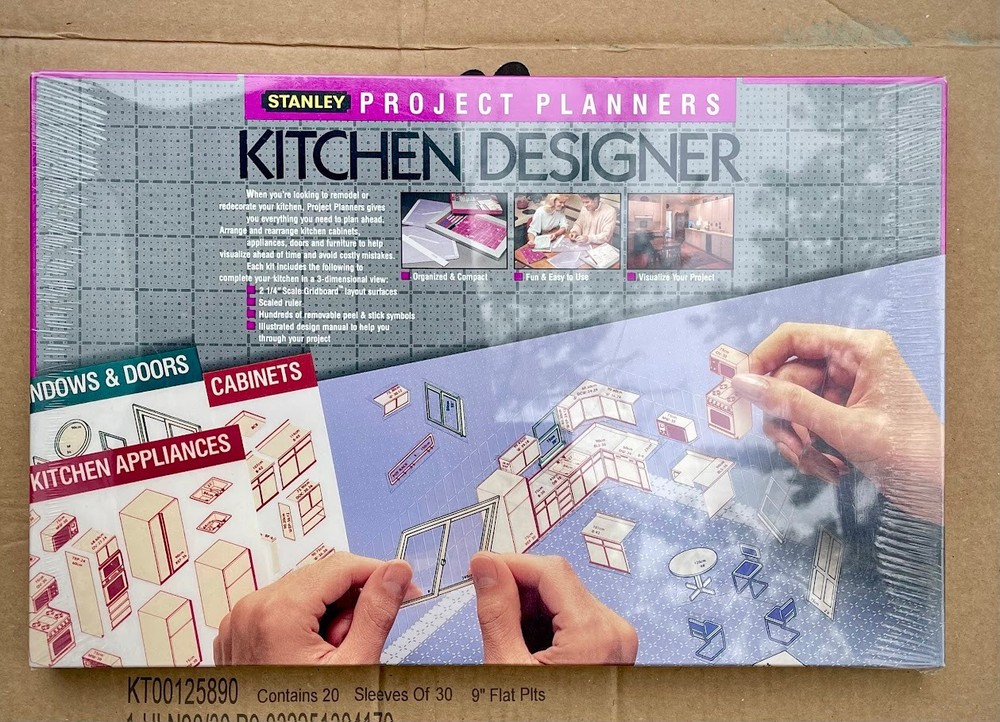 Stanley Project Planners Kitchen Designer Scale Gridboard 1988 90-362 NEW SEALED