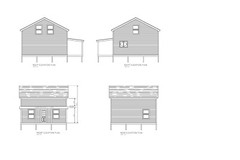 SMALL HOUSE PLAN 24X24 24X24 SMALL HOUSE RANCH GABLE ROOF PLAN # 1683 SH