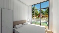 Black House 2 Bed, Bathroom, Terrace&Mansard Roof CAD Blueprints Metric/Imperial
