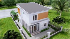 20×30 Feet Small House Design 6×9 Meter 3 Beds 3 Baths Shed Roof (A4 Hard Copy)