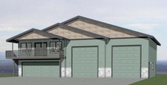 60×50 Apartment with 2-Car 2-RV Garage – PDF FloorPlan – 1,648 sqft – Model 2B