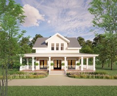 The Cottage Farmhouse Plan 3 bed 3.5 bath (51’x48′) Custom House Plans and Bluep