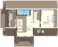 64’x50’ 2-Beds 3-Baths Charming A-Frame Architectural Plans CAD FILES Download