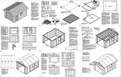12 x 20 Garage Plans Shed Building Blueprints, Design #51220