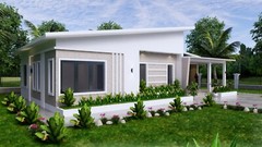 49×30 Feet House Plan 15×9 Meter with 3 Beds 3 Baths Shed Roof (A4 Hard Copy)
