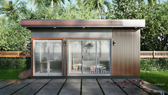 Custom Cabin House Plan 23’11”x12’11” CAD File,PDF (Office or House can use)