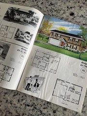 Vintage 1972 MCM Multi-Level Hillside Home Plans Design Catalog Blueprints