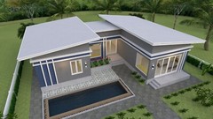 49×36 Modern Home Plan 15×11 Meter 3 Bedrooms PDF Full Plans (A4 Hard Copy)