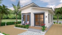 20×26 Feet Tiny House Plans 6×8 Meter 1 Bed 1 Bath Shed Roof PDF (A4 Hard Copy)