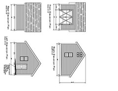 16’X20′- 20’X16′ SALT BOX 1 CAR GARAGE PLANS POLE BARN PLAN 17-PB1620-SB-1
