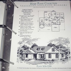 1995 Binder Book of Home Plans Featuring Andersen Windows Contractor’s Edition