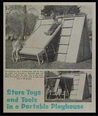 A-Frame Playhouse Garden Tool Storage Shed 1961 How-To build PLANS
