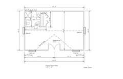 20’X30′- 30’X20′ POOL HOUSE CABANA PLANS GABLE ROOF POOL HOUSE 20-2030-PH-GBL-8