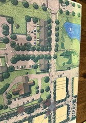 Large Architectural Site Plan Rendering Mixed-Use Development Concept 30×40