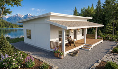 30×27 Feet Small House 9×8 Meter 2 Beds 1 Bath Shed Roof PDF, Cad &A4 Hard Copy