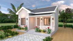 24×20 Feet Tiny House Plans 7×6 Meter One Bed Gable Roof PDF Plan (A4 Hard Copy)