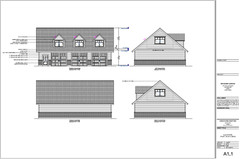 Triple Car / 3 Car Garage Plan / Architectural Blueprints – 43 x 30