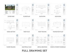 Modern Cabin House, 16′ x 40′, 640 Sq Ft, Tiny House, Architectural Plans